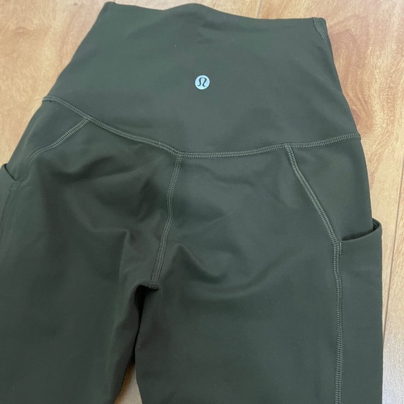 Lululemon Women Align Legging Pants Olive Green Size 2 New Without Tags 25" L - Picture 4 of 8